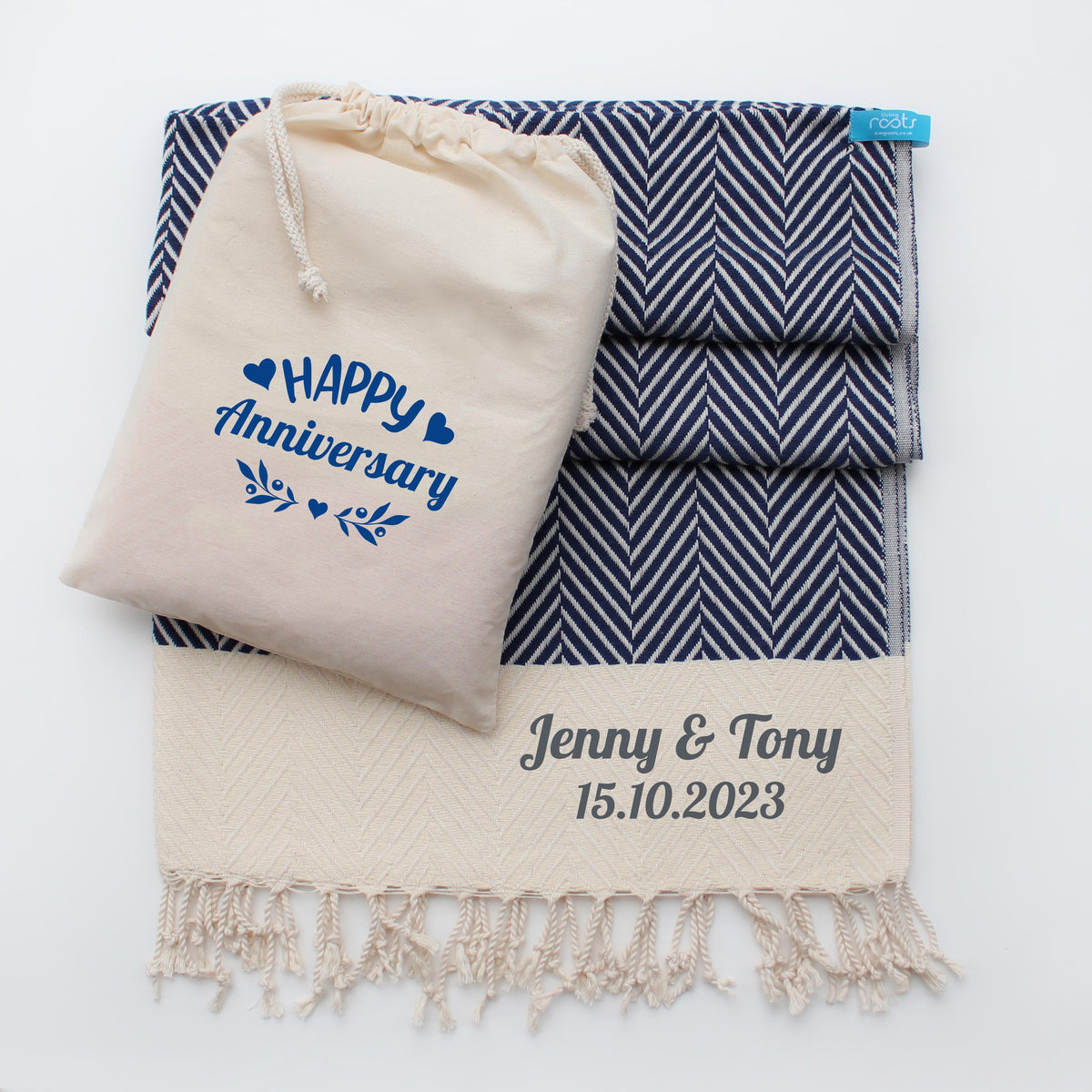 Personalised handwoven sofa throw, Garden Shawl, Cotton anniversary gift, Couple gift, Birthday gift her, Mothers day, Retirement Gift
