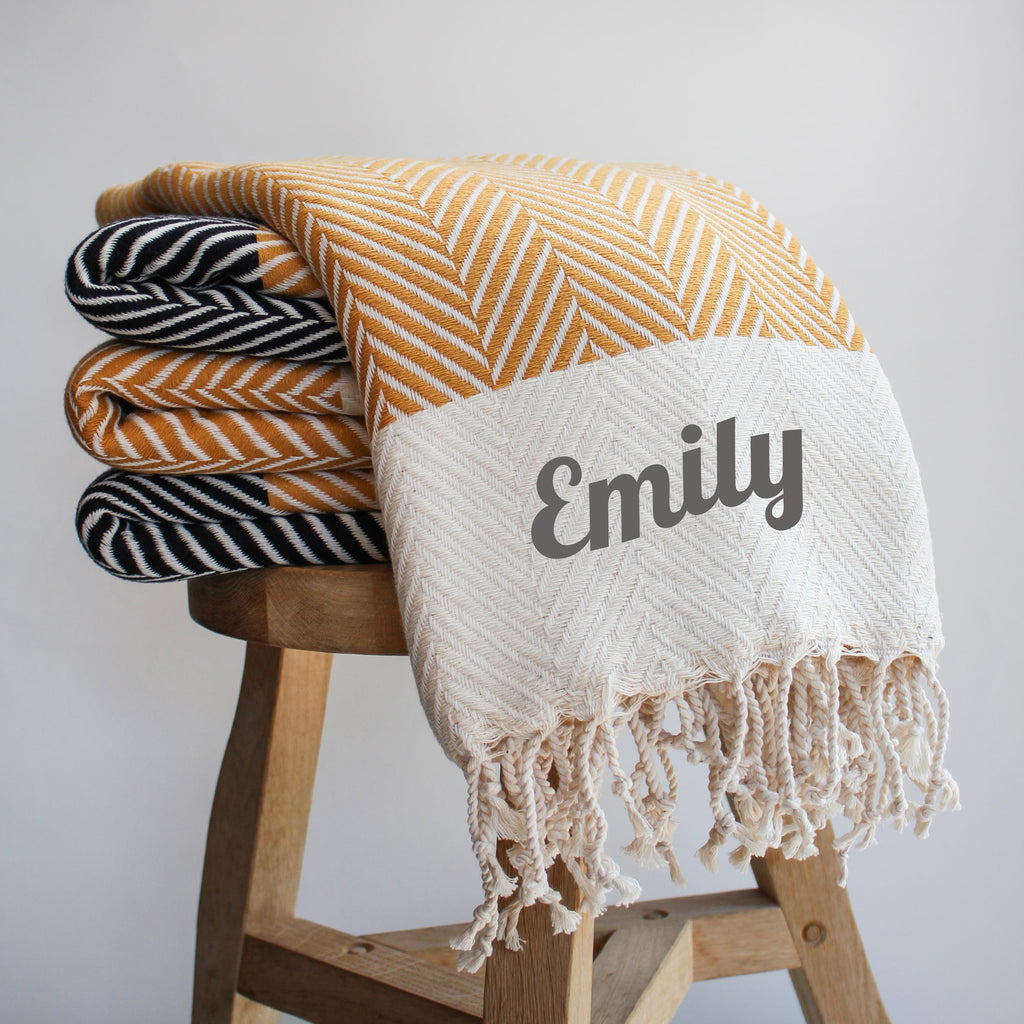 Personalised handwoven sofa throw, Garden Shawl, Cotton anniversary gift, Couple gift, Birthday gift her, Mothers day, Retirement Gift