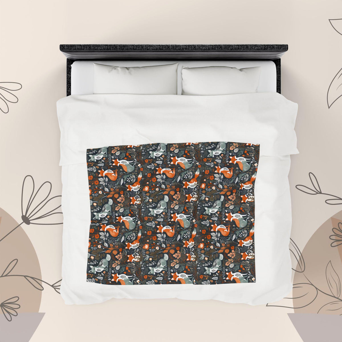 Hygge Woodland Foxes Couch Throw Blanket | Nordic Art Scandinavian Blanket | Scandi Throw Blanket | Hygge Fall Blanket | Hygge Home Decor