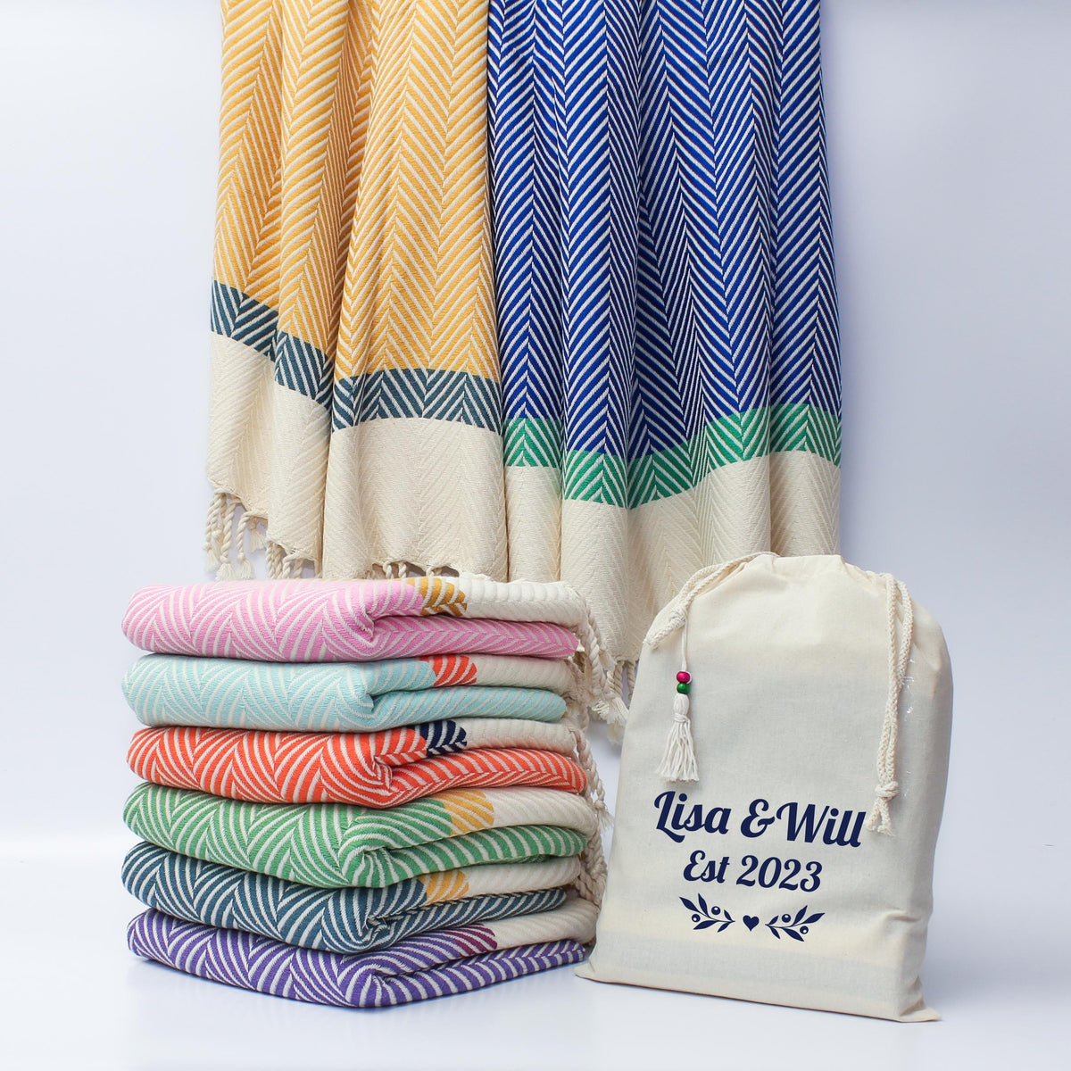 Personalised handwoven sofa throw, Garden Shawl, Cotton anniversary gift, Couple gift, Birthday gift her, Mothers day, Retirement Gift