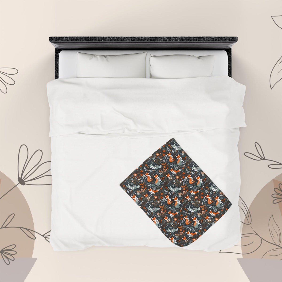 Hygge Woodland Foxes Couch Throw Blanket | Nordic Art Scandinavian Blanket | Scandi Throw Blanket | Hygge Fall Blanket | Hygge Home Decor