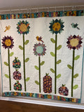 Fall Sunflower Fields Handmade Quilt Bedding Throw Blanket Pumpkins Birds