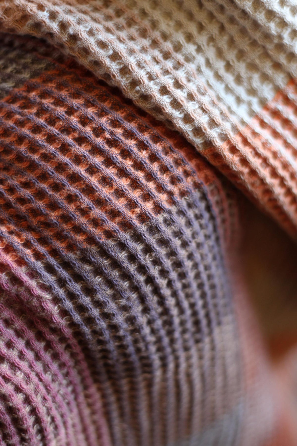 Oversized Waffle Linen Throw Blanket: Soft Cotton Blend, Gift Box