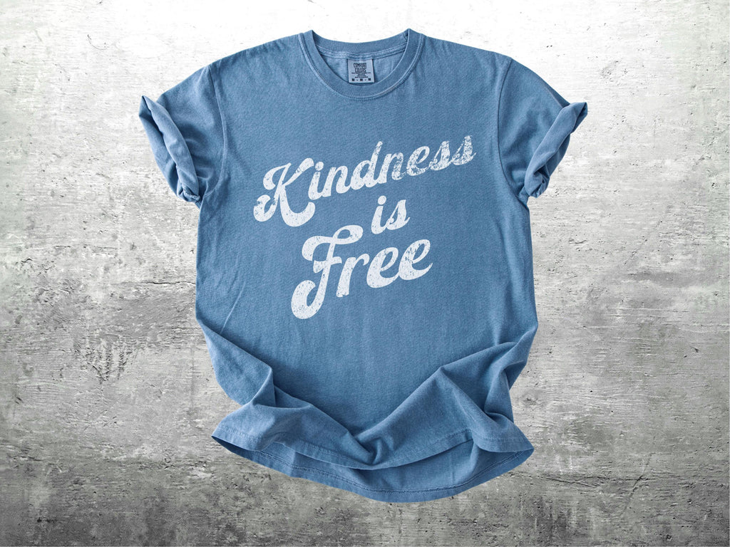 Be Kind Shirts, Retro 70s Style, Positivity, Kindness Is Free, Motivational, Oversize, Womens, Mens, Comfort Colors T-shirt