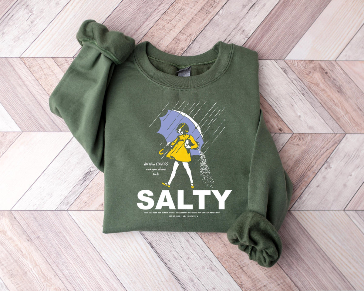 Stay Salty Girl Parody Shirt, Vintage Brand Spoof Tee, Funny Graphic Shirt, Retro Sarcastic Sweatshirt, Gift for Her, Womens Statement Tee