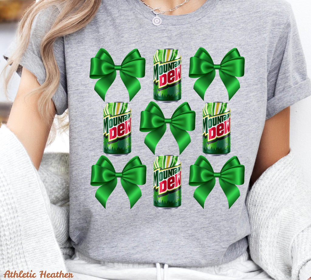 Mountain Dew Bow T-Shirt: Coquette Trendy Soda Tee