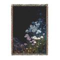 Moody Wildflower Woven Blanket | Cottagecore Floral Throw