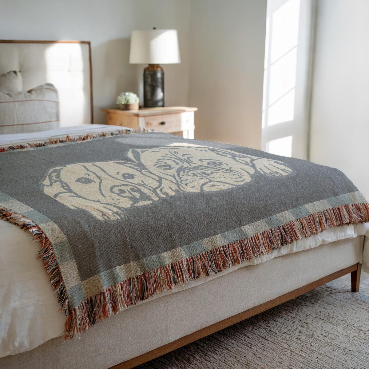 Custom Woven Blanket with Pet Portrait, Custom Pet Blanket, Pet Memorial Blanket, Custom Dog Blanket, Custom Pet Gifts, Gifts for Pet Lovers