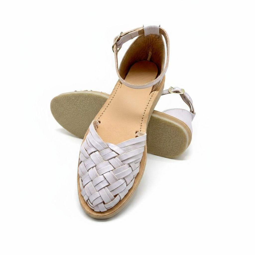 Mexican Leather Huarache sandals with Ankle Strap for Women, Mexican sandals, Mexican Shoes, leather sandals for women