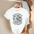 Radicalized By Basic Decency Shirt, Floral Peace Dove Graphic Tee, Pink Unisex T-Shirt, Feminist Social Justice Top, Kindness Activist Gift