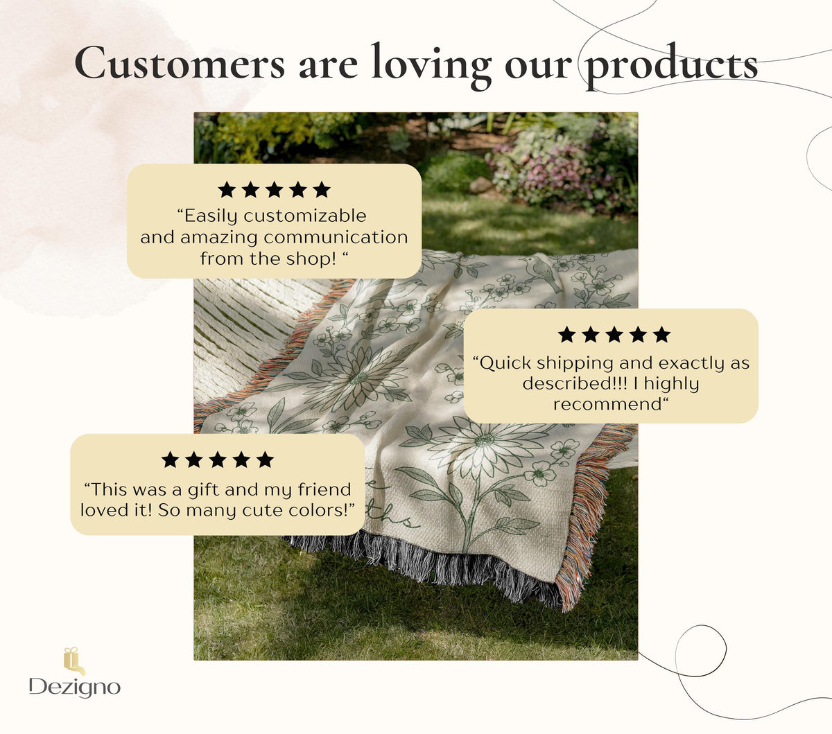Personalized Woven Throw Blanket, Cotton Anniversary Gift For Couple, Custom Wedding Family Name Blanket, Engagement Or Bridal Shower