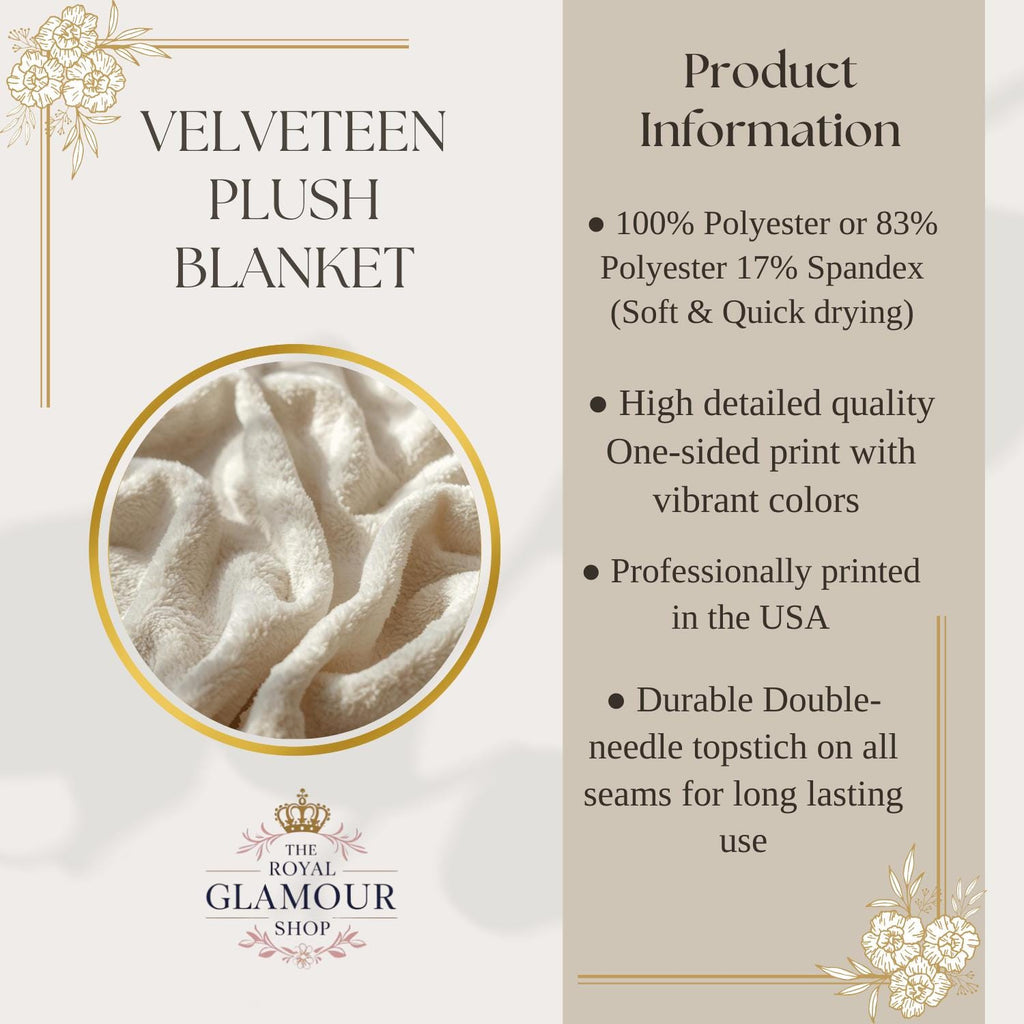 Autumn Velveteen Blanket: Pumpkin Floral Plush Throw, Fall Home Decor