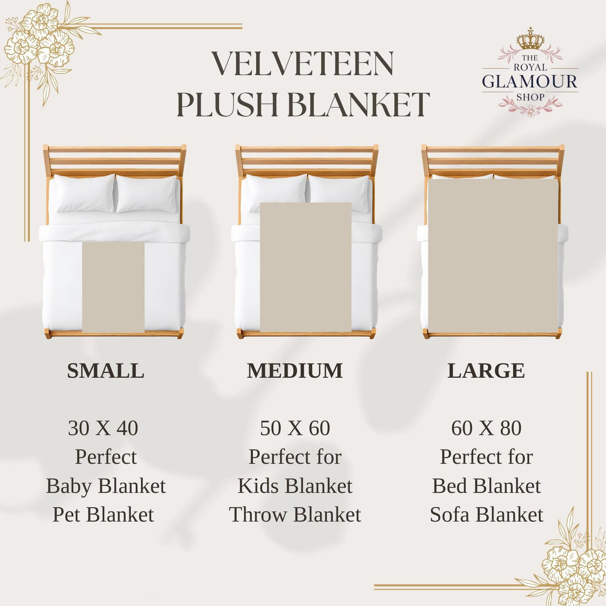 Autumn Velveteen Blanket: Pumpkin Floral Plush Throw, Fall Home Decor