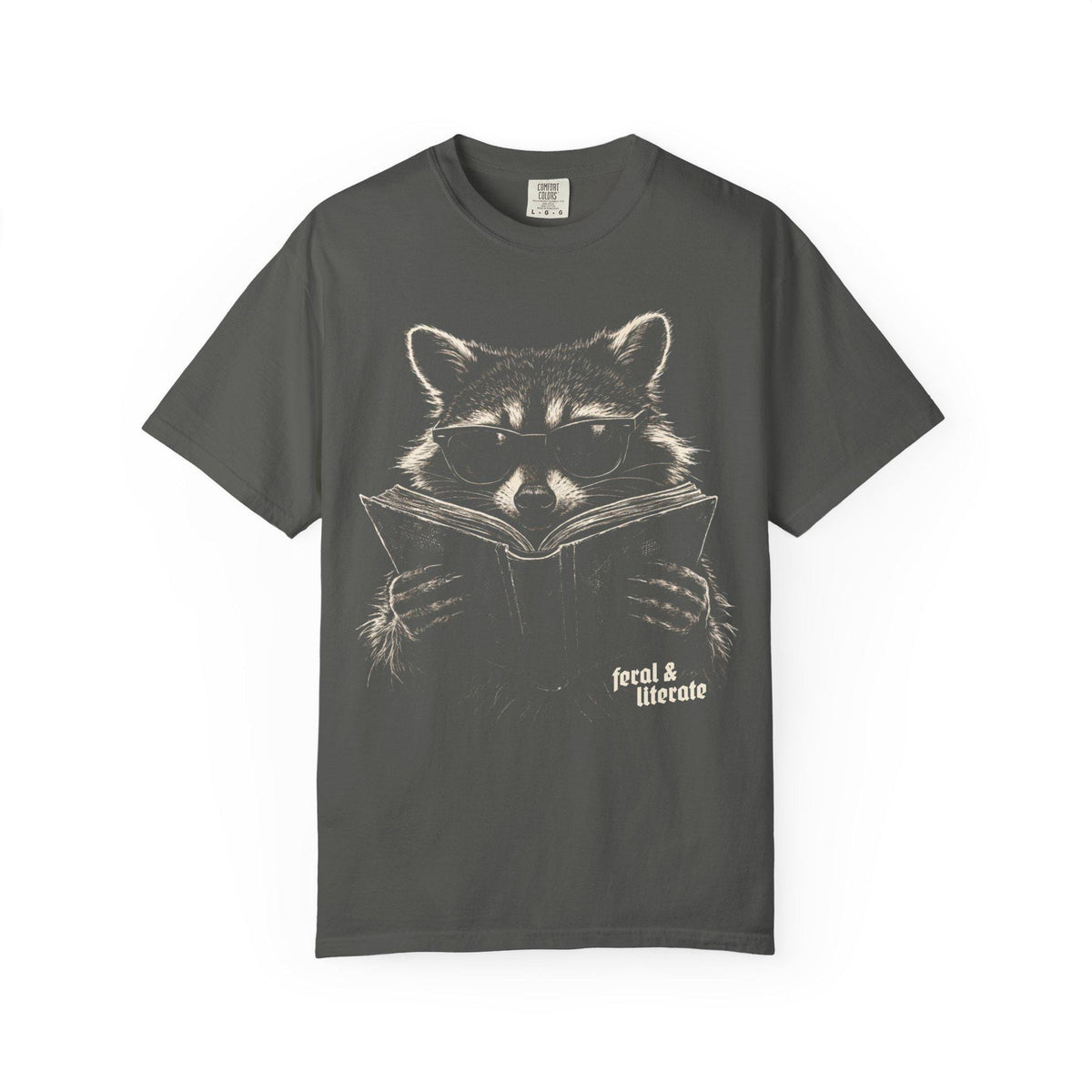 Bookish Shirt, Bookish Gift, Funny Raccoon Graphic Tee, Gift for Bookworm, Reader Shirt, Animal Meme Graphic Tee, Gift for Book Lover