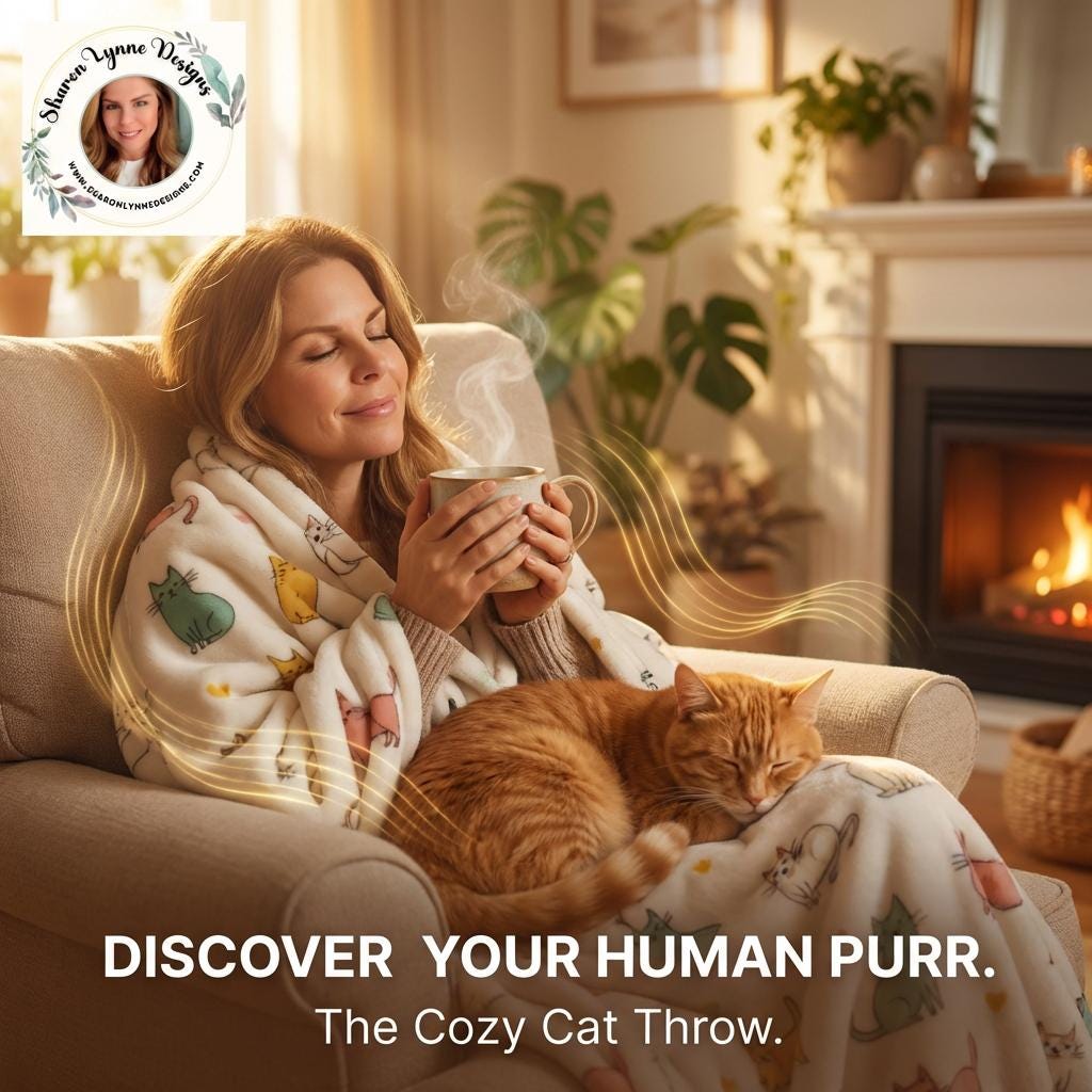 Cozy Cat Flannel Throw Blanket - Soft Plush Fleece for Pet Lovers, Bedrooms, and Couches