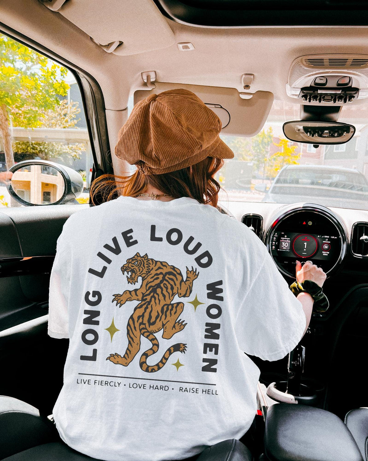 Long Live Loud Women Tee, Feminist Girl Power Shirt, Tiger Trendy Aesthetic Comfort Colors® Tee, Vintage Inspired Boho Empowerment T-Shirt