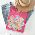 Comfort Colors® Faux Quilted Patchwork Daisy Shirt Floral Graphic Tee Vintage Aesthetic Flower Top Cottagecore Patchwork Shirt Spring Shirt