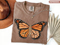 Comfort Colors® Faux Patchwork Monarch Butterfly Shirt, Floral Spring Butterfly Shirts, Nature Lover TShirt, Cottagecore Butterfly Tee
