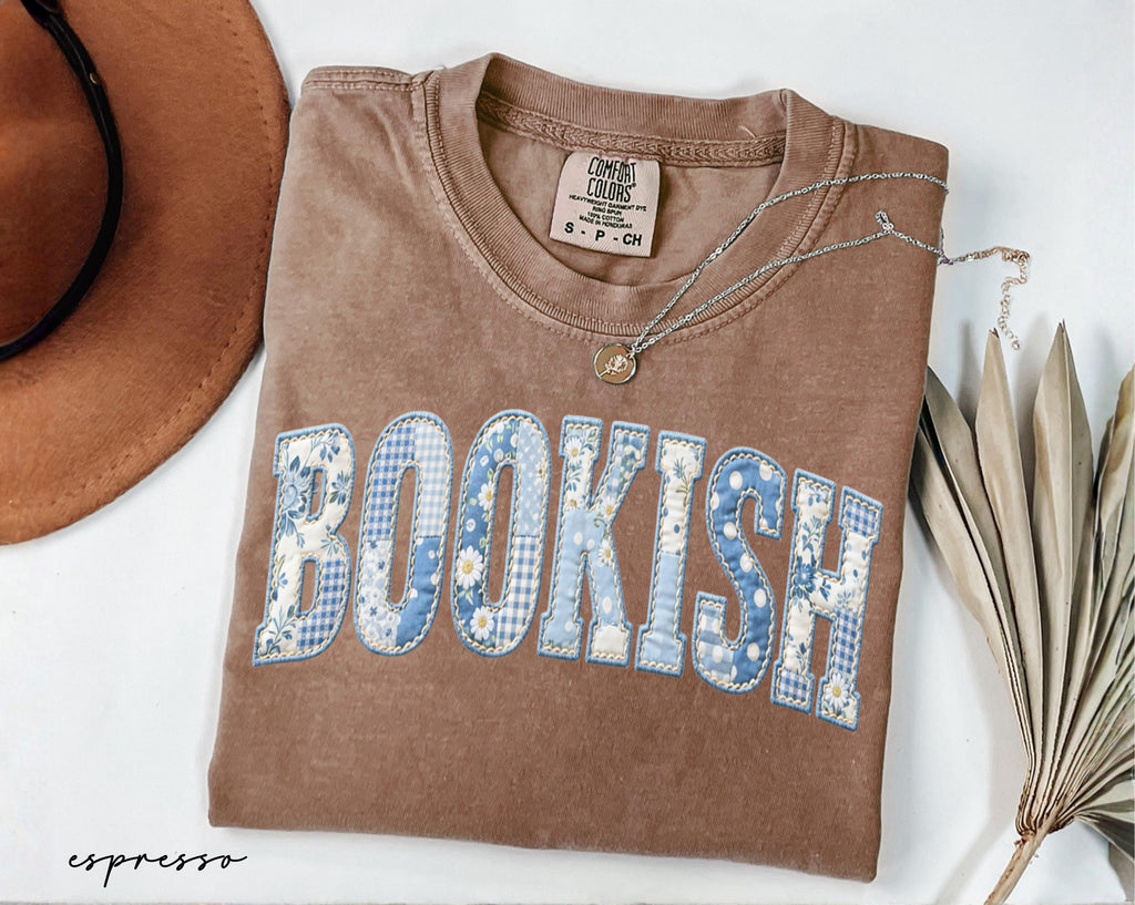 Comfort Colors® Bookish Shirt, Floral Faux Patchwork Reader Tee, Gift for Book Lover, Teacher Book Club Shirt, Librarian Gift, Bookworm Gift