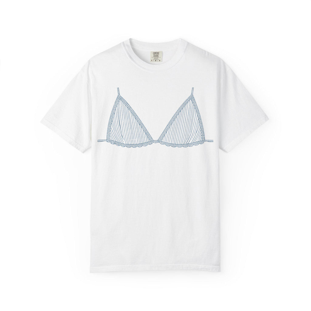 Coastal Bikini Graphic Tee Comfort Colors Beach Summer Top Coverup Vacation Outfit Women Last Toast on the Coast Seashells and Wedding Bells