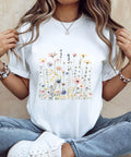 Wildflower T-Shirt for Women | Minimal Floral Bella+Canvas Tee | Nature Inspired Botanical Shirt | Soft Aesthetic Outfit