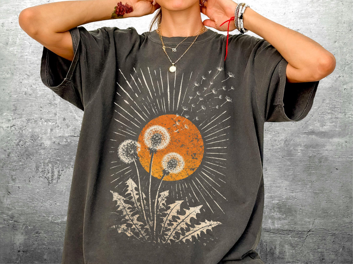 Dandelion Sun Shirt, Oversize, Womens, Unisex Comfort Colors T-shirt