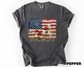 Floral American Flag Shirt, 4th Of July T-Shirt, Patriotic Wildflower USA Tee, Independence Day Shirt, Floral America Freedom Tee