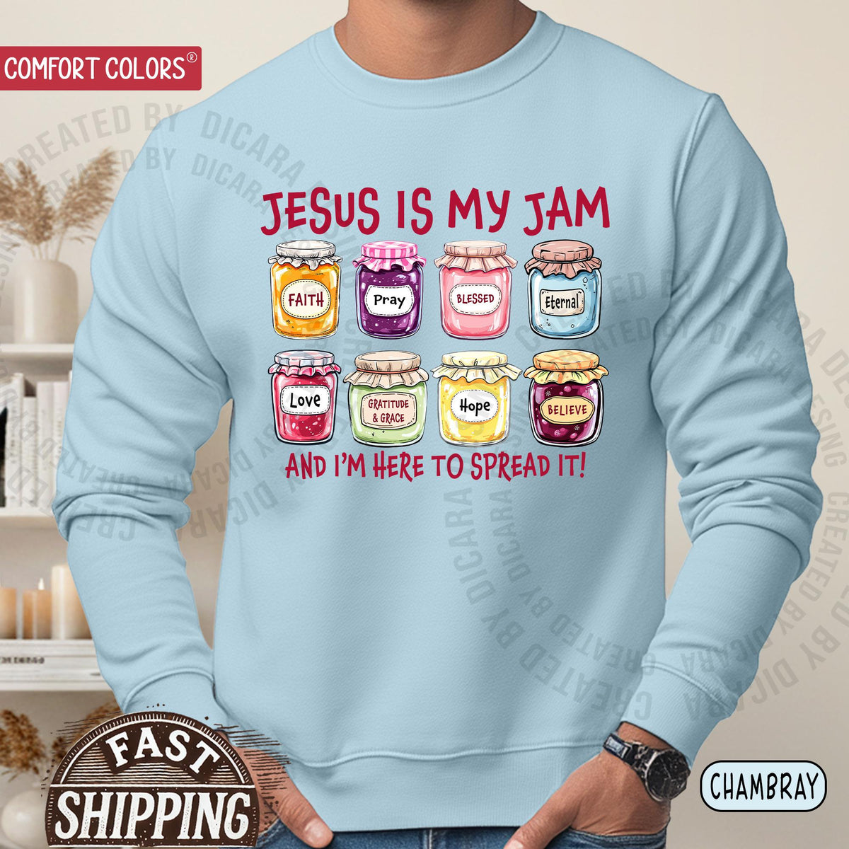 Jesus Is My Jam, Christian Shirt, Comfort Colors® Christian Gift,JESUS Christ Shirt,Gift For Christian,Funny Jesus Shirt, Christian MOM tee