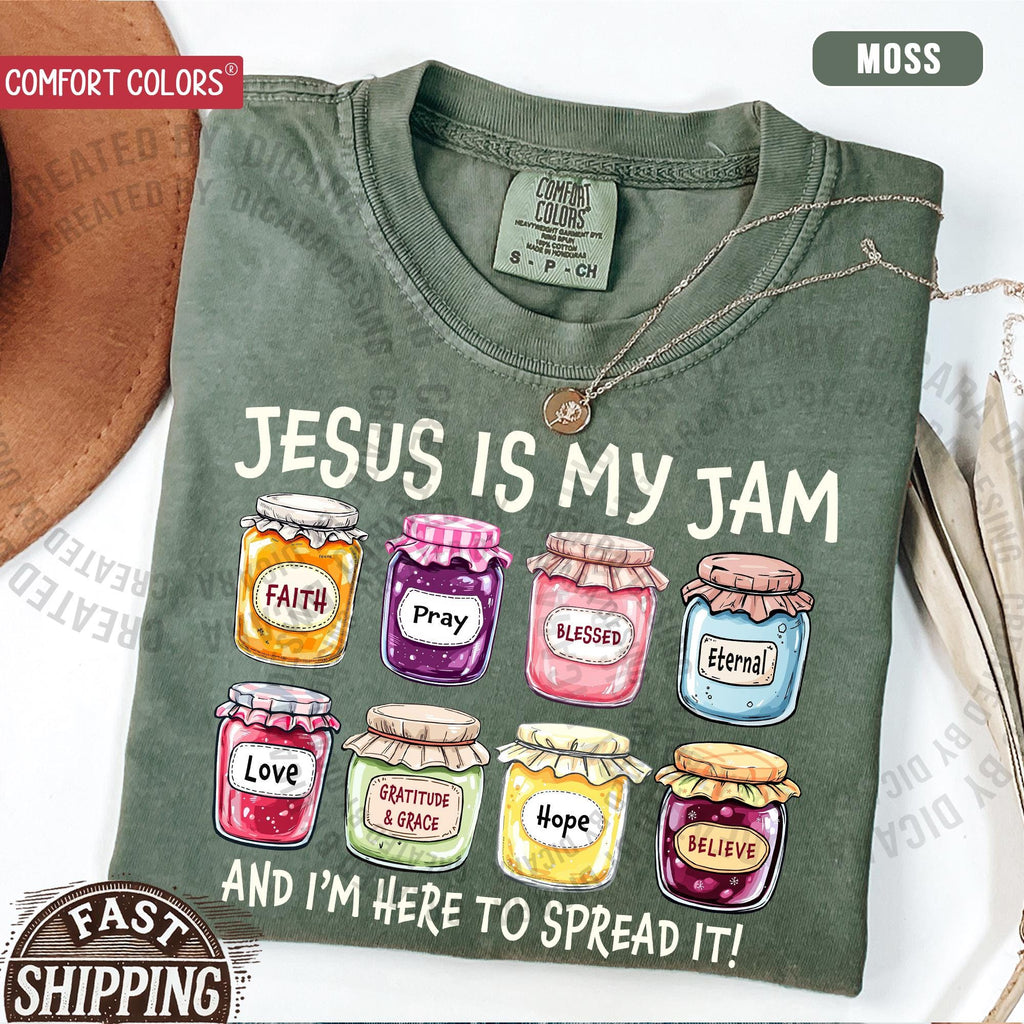 Jesus Is My Jam, Christian Shirt, Comfort Colors® Christian Gift,JESUS Christ Shirt,Gift For Christian,Funny Jesus Shirt, Christian MOM tee