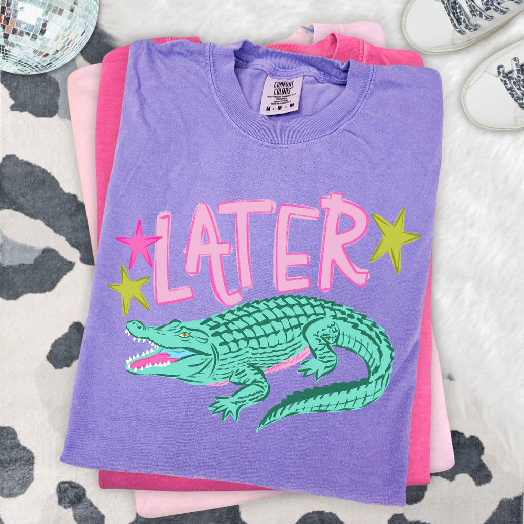 After A While Shirt • Later Gator Shirt • Comfort Colors Shirt • Trendy Summer Graphic Tee • Preppy Shirt • Alligator Tee • Womens Shirt