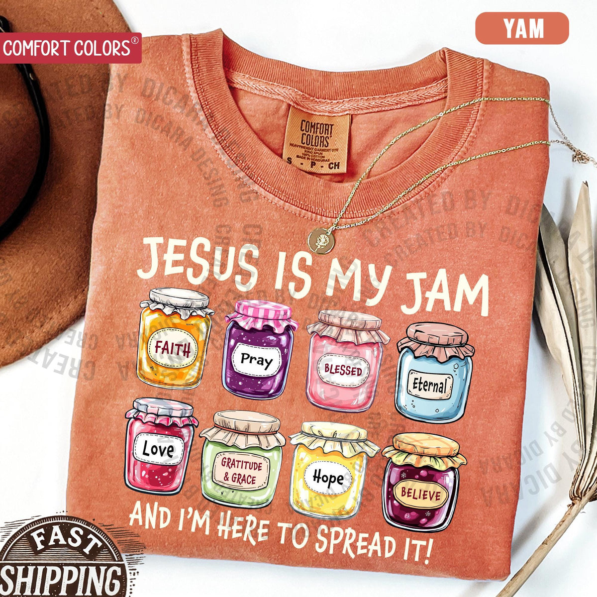 Jesus Is My Jam, Christian Shirt, Comfort Colors® Christian Gift,JESUS Christ Shirt,Gift For Christian,Funny Jesus Shirt, Christian MOM tee