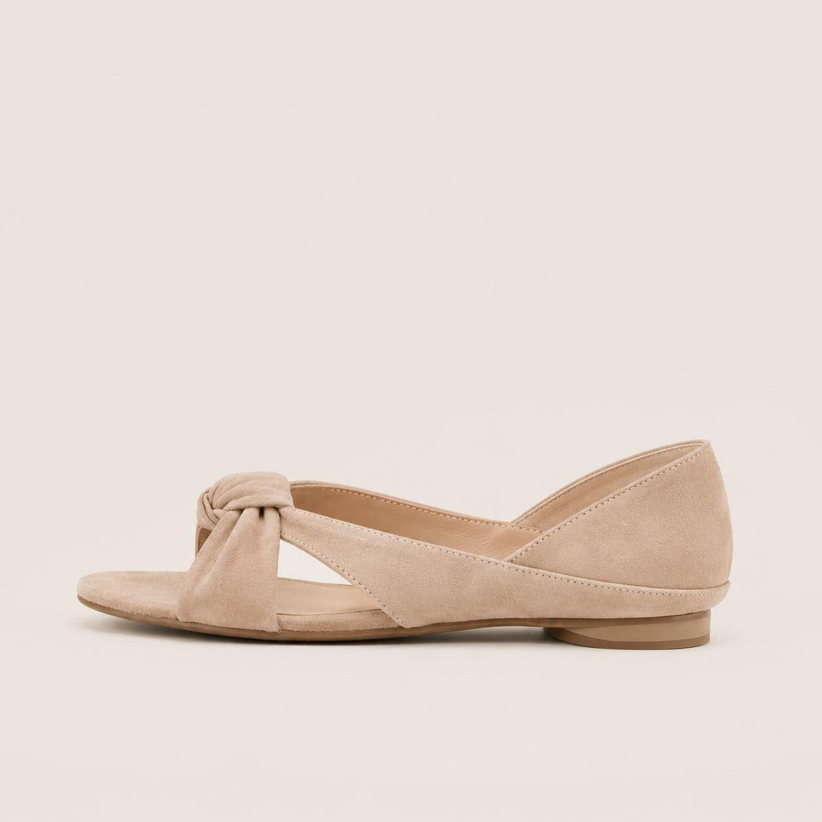 Beige Women's Flat Sandals: Open Toe Boho Leather Look Summer Shoes