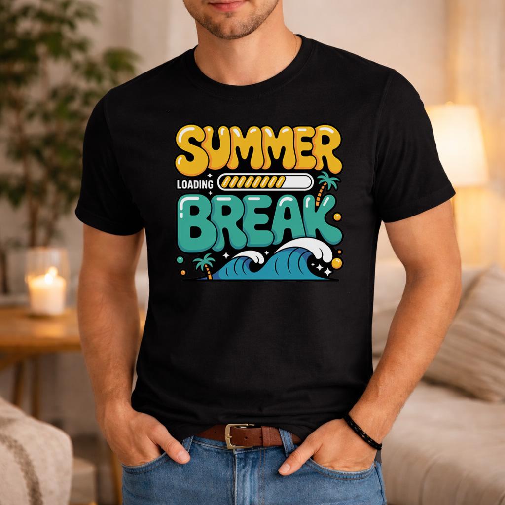 Summer Loading Shirt, Trendy Summer Vacation Tee, Cute Sunshine Graphic Top, Beach Vacation T-shirt, Fun Summer Outfit For Women Men