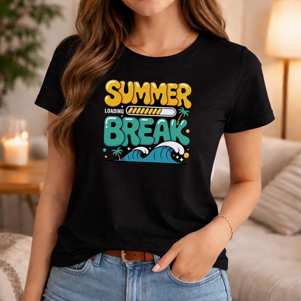 Summer Loading Shirt, Trendy Summer Vacation Tee, Cute Sunshine Graphic Top, Beach Vacation T-shirt, Fun Summer Outfit For Women Men