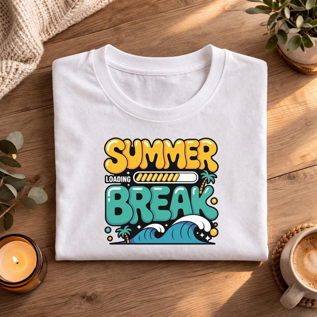 Summer Loading Shirt, Trendy Summer Vacation Tee, Cute Sunshine Graphic Top, Beach Vacation T-shirt, Fun Summer Outfit For Women Men