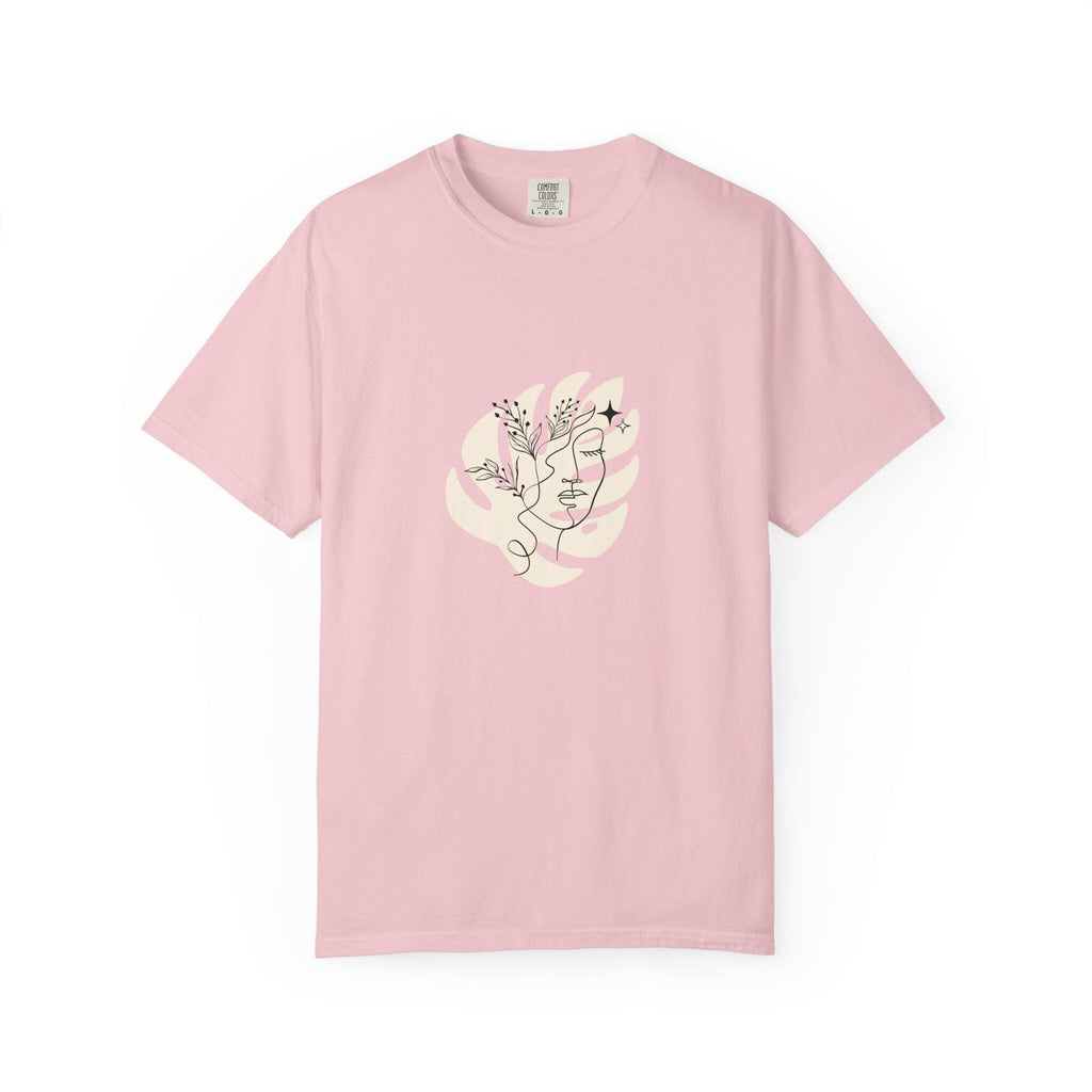 Minimalist floral line art face T shirt aesthetic botanical tee abstract woman face shirt trendy graphic tee gift for her
