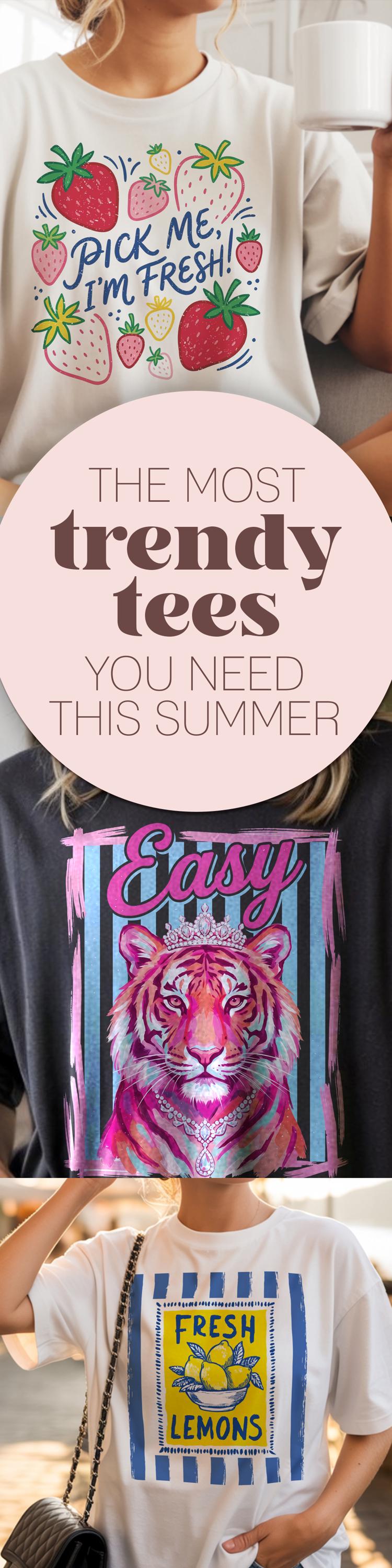 Preppy Tiger Graphic Comfort Colors™ T-Shirt Trendy Fashion Oversized Top Aesthetic Shirt for Women Teen Girl Apparel Shirt