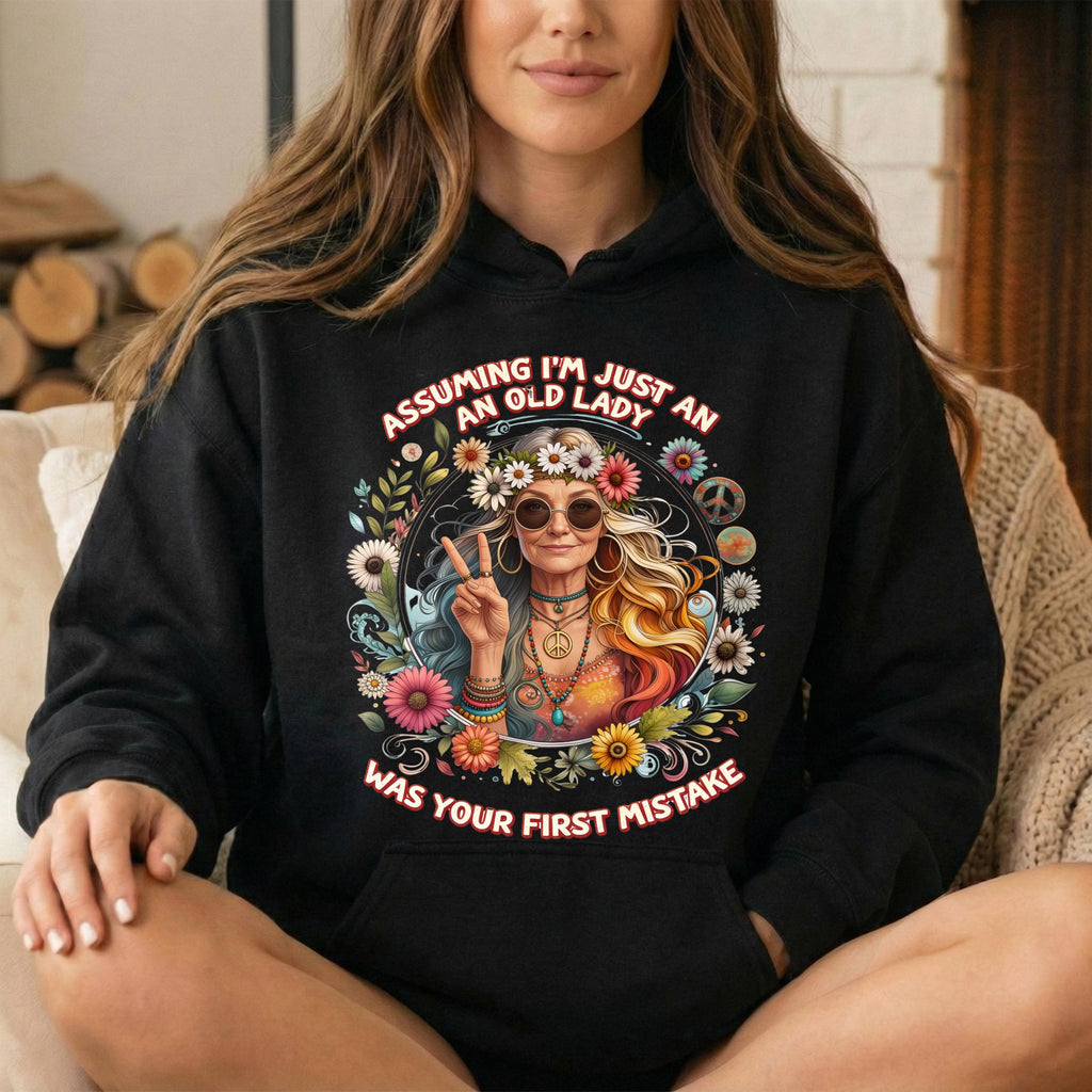 Assuming I'm Just An Old Lady Was Your First Mistake Shirt, Sassy Older Woman Tee, Funny Grandma Shirt Bold Feminine Graphic Tee, Trendy Tee