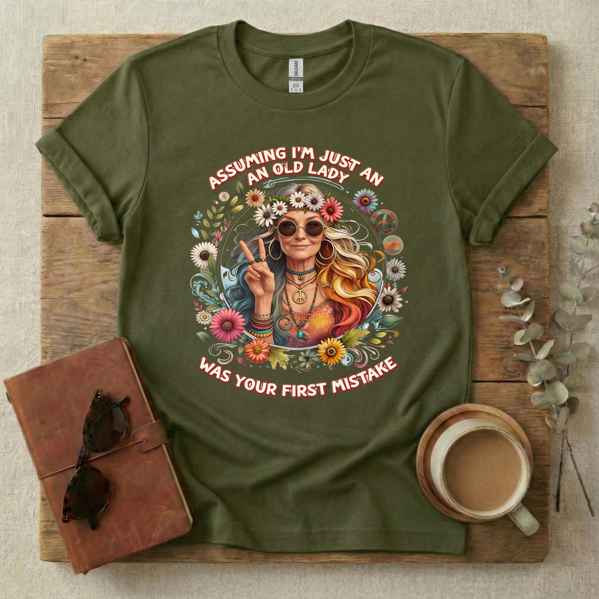 Assuming I'm Just An Old Lady Was Your First Mistake Shirt, Sassy Older Woman Tee, Funny Grandma Shirt Bold Feminine Graphic Tee, Trendy Tee