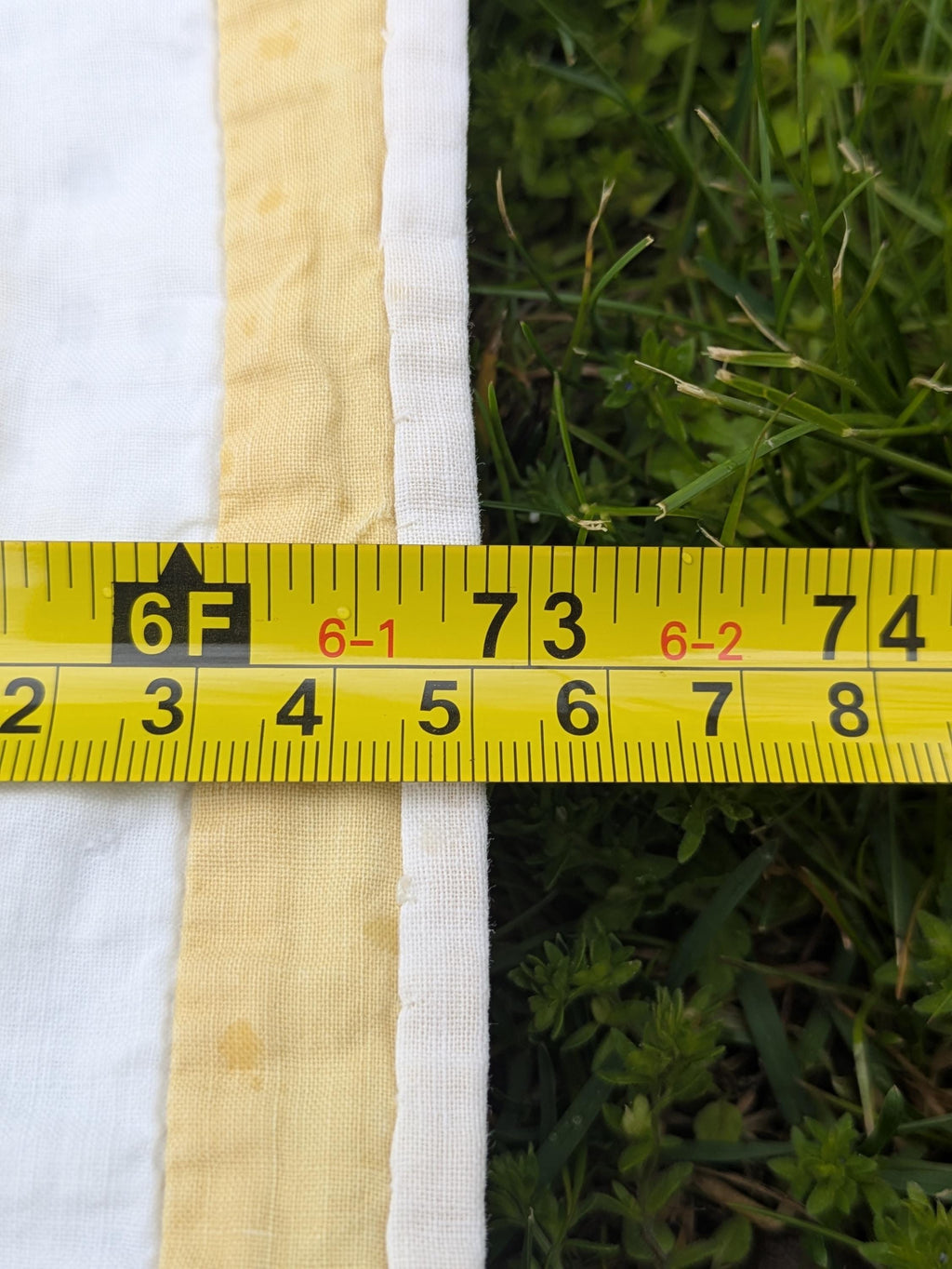 Antique yellow and white quilt | lightweight coverlet bedspread