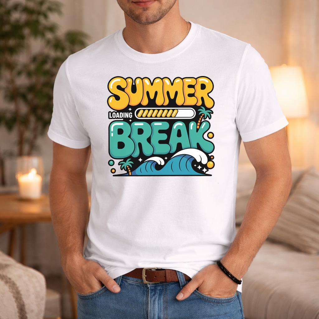 Summer Loading Shirt, Trendy Summer Vacation Tee, Cute Sunshine Graphic Top, Beach Vacation T-shirt, Fun Summer Outfit For Women Men