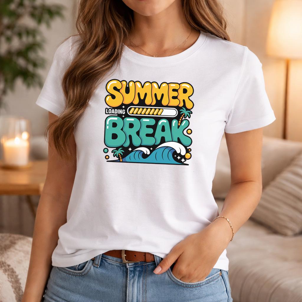 Summer Loading Shirt, Trendy Summer Vacation Tee, Cute Sunshine Graphic Top, Beach Vacation T-shirt, Fun Summer Outfit For Women Men