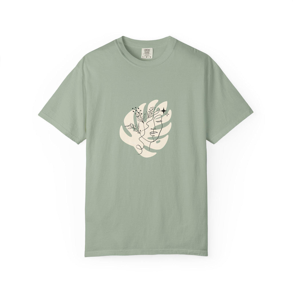Minimalist floral line art face T shirt aesthetic botanical tee abstract woman face shirt trendy graphic tee gift for her
