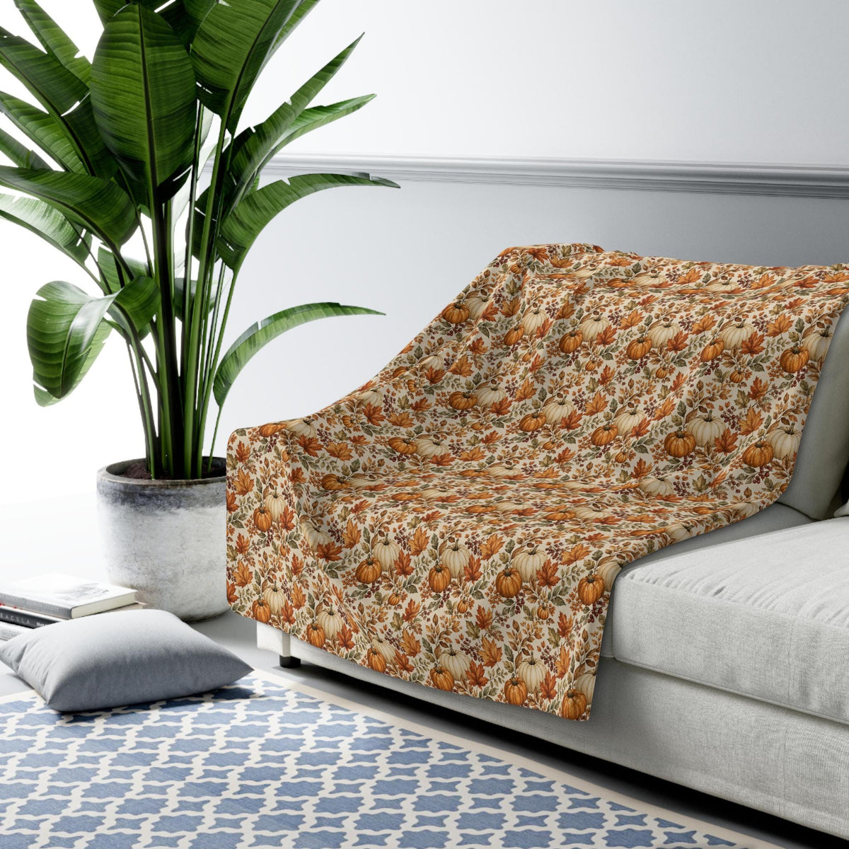 Luxury Pumpkin Harvest Throw Blanket Heirloom Fall Decor Autumn Pumpkin Blanket Farmhouse Thanksgiving Throw Cozy Fall Couch Blanket