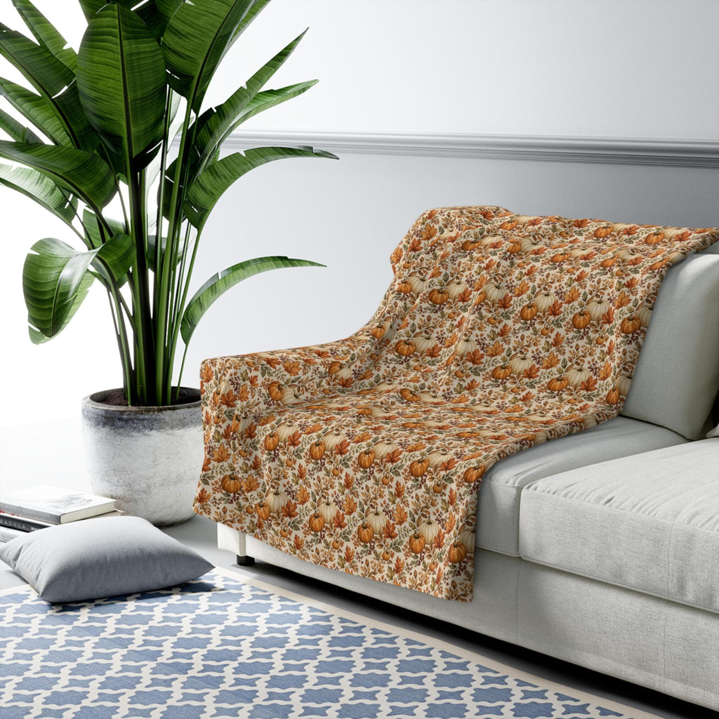 Luxury Pumpkin Harvest Throw Blanket Heirloom Fall Decor Autumn Pumpkin Blanket Farmhouse Thanksgiving Throw Cozy Fall Couch Blanket