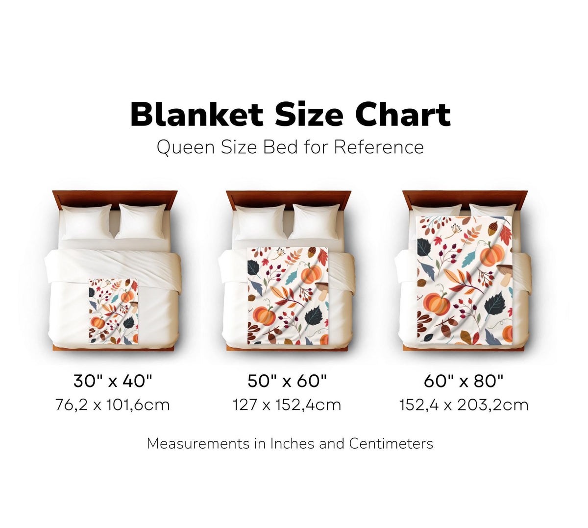Autumn Throw Blanket | Harvest Blanket | Cozy Fall Throw | Pumpkins & Leaves | Halloween Throw Blanket | Halloween Gift | Fall Gift