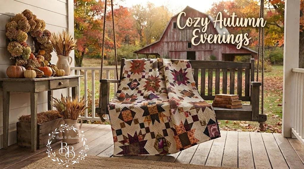 Harvest Patchwork-style Lap Quilt, Cozy Autumn Quilted Throw, Rustic Farmhouse Fall Bedding, Thanksgiving Gift, Cabin Style Home Decor