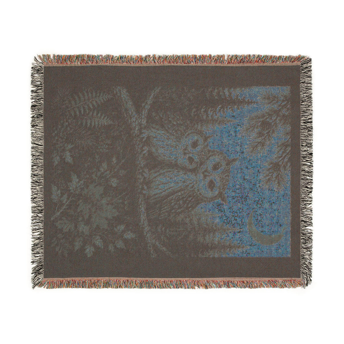 Night Owl Moon Forest Woven Blanket Tapestry Throw Gift Home Decor