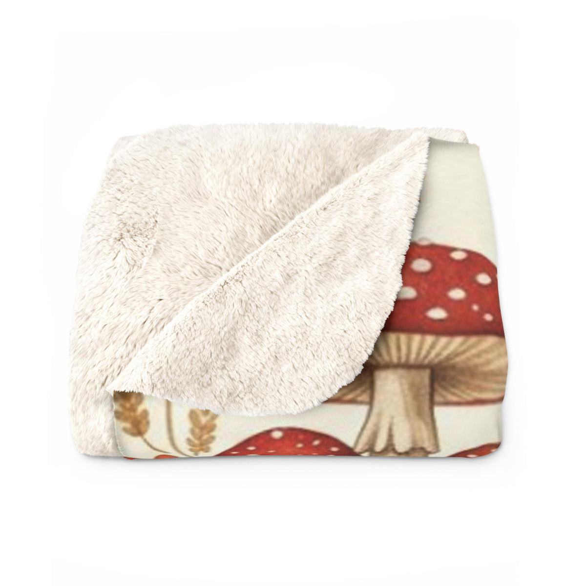 Woodland Mushroom Baby Blanket: Autumn Mushroom Throw Fall Fleece Baby Shower Gift For New Baby Gift