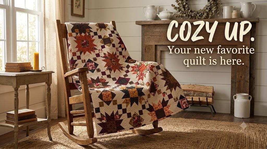 Harvest Patchwork-style Lap Quilt, Cozy Autumn Quilted Throw, Rustic Farmhouse Fall Bedding, Thanksgiving Gift, Cabin Style Home Decor